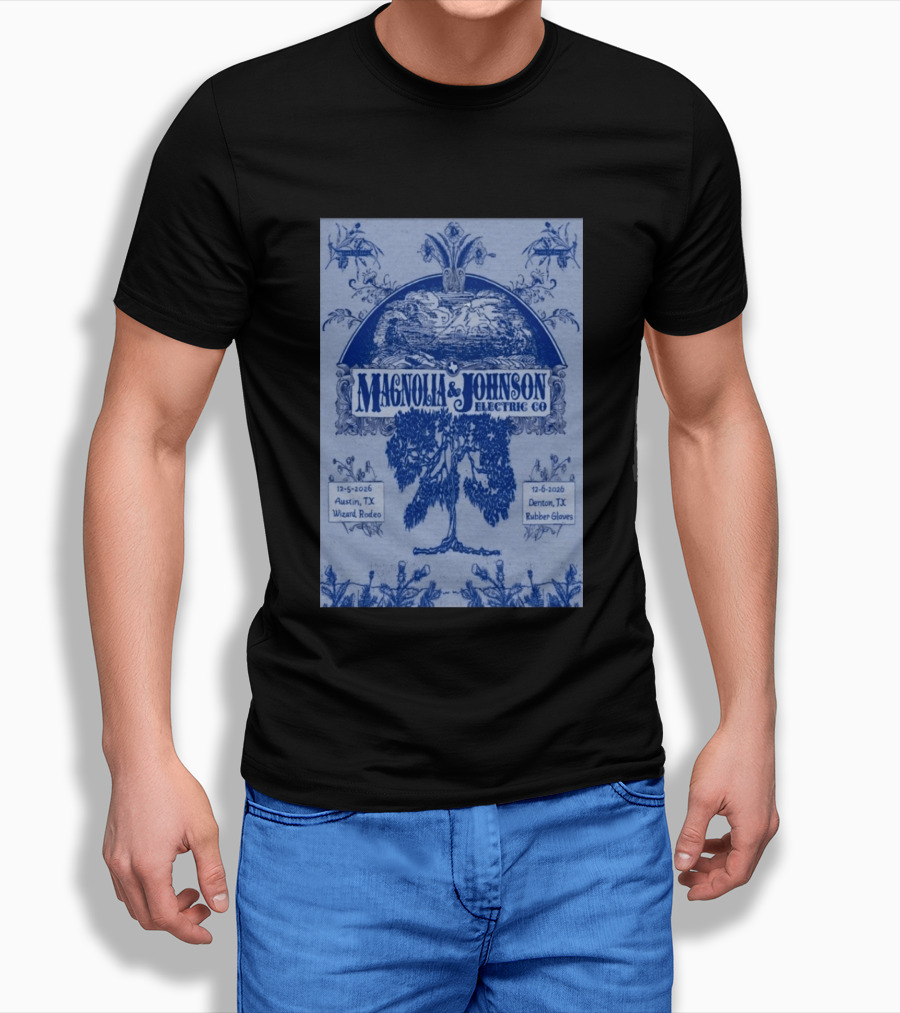 Magnolia And Johnson Electric Co Austin TX Wizard Rodeo Denton TX Rubber Gloves Dec 5 6 2026 T-Shirt