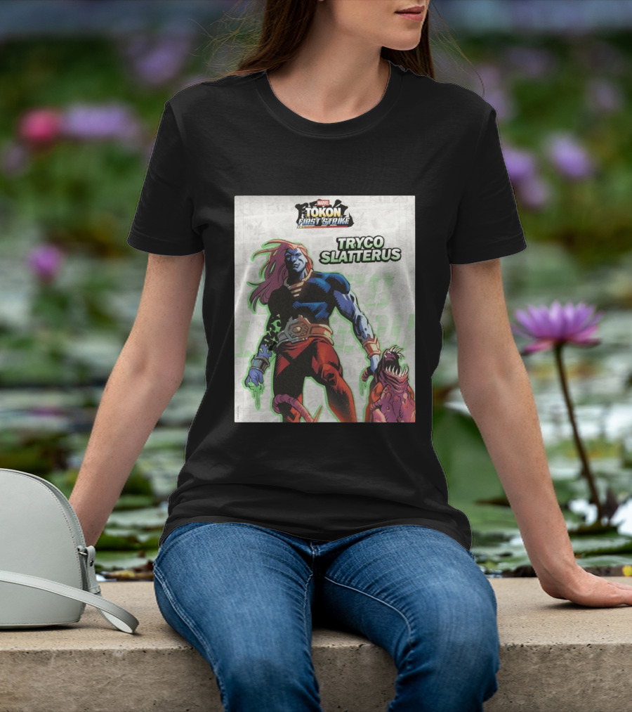 Marvel Tokon First Strike Tryco Slatterus Character With Creature T-Shirt