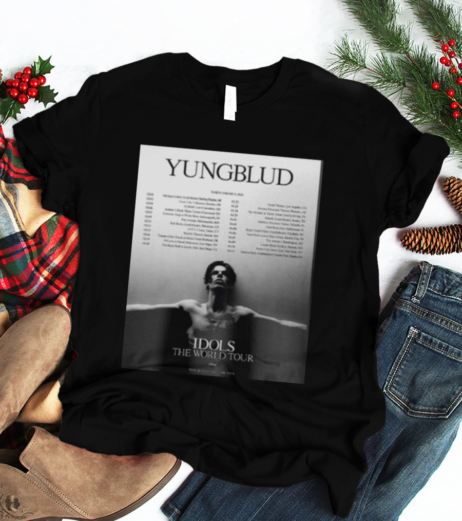 YUNGBLUD Idols The World Tour North America 2026 Schedule Dates Mockup Two Side T-Shirt
