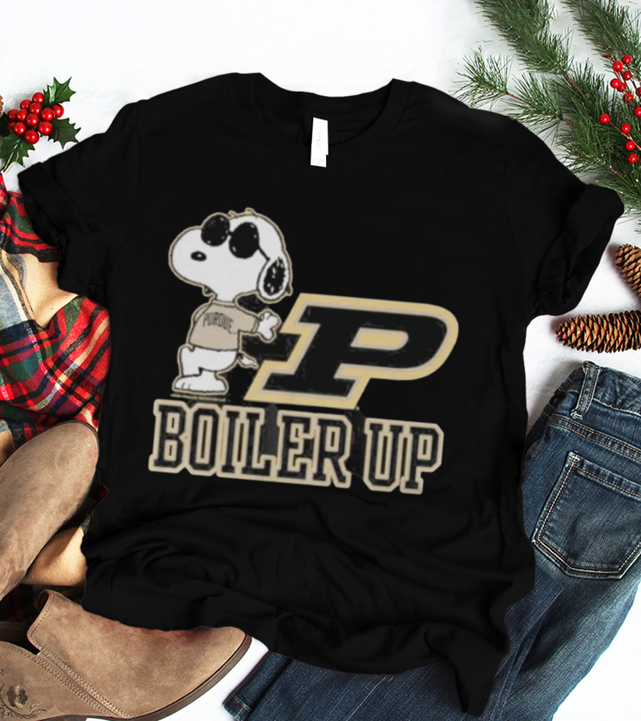 Purdue Boilermakers Snoopy Boiler Up P T-Shirt