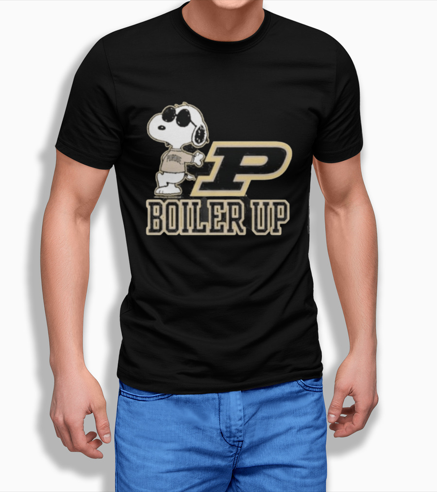 Purdue Boilermakers Snoopy Boiler Up P T-Shirt
