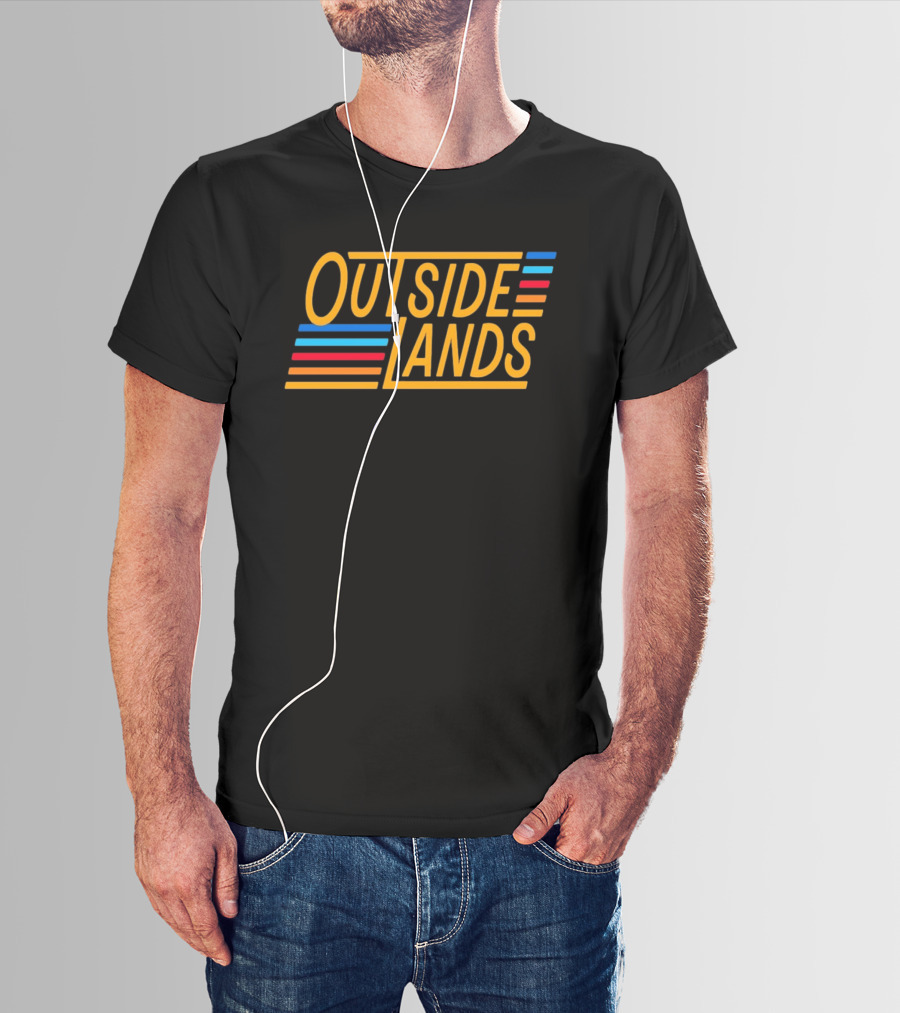 OUTSIDE LANDS Music And Arts Festival Stripes Retro Colorful T-Shirt