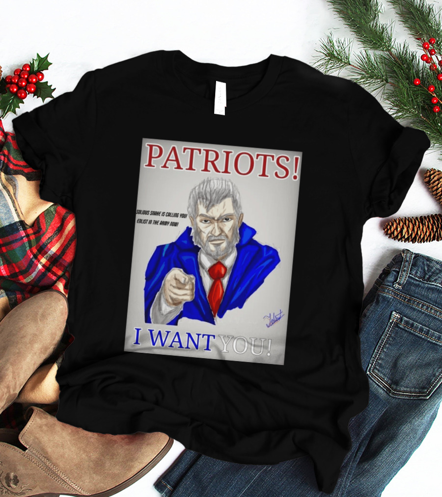 Patriots Solidus Snake Is Calling You Enlist In The Army Now I Want You T-Shirt