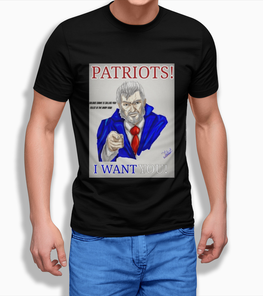 Patriots Solidus Snake Is Calling You Enlist In The Army Now I Want You T-Shirt