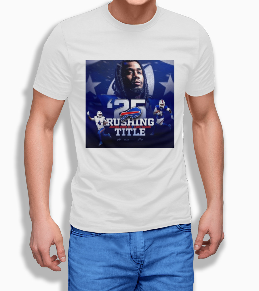 25 Rushing Buffalo Football James Cook III 1621 Yards Title T-Shirt