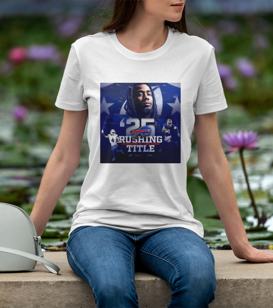 25 Rushing Buffalo Football James Cook III 1621 Yards Title T-Shirt