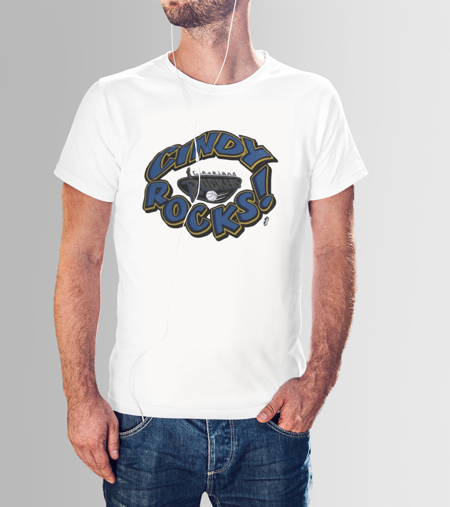 Cindy Rocks Cleveland Rockers Basketball T-Shirt