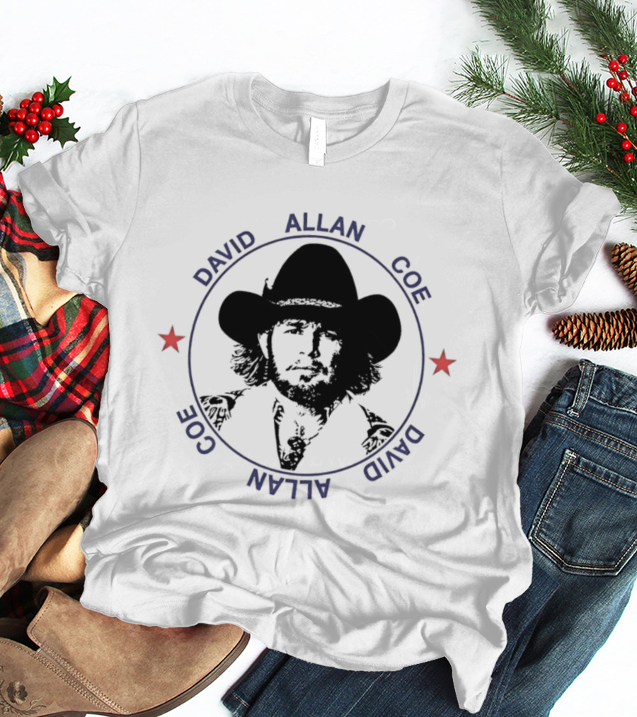 David Allan Coe Country Music Legend Vintage Cowboy Hat T-Shirt