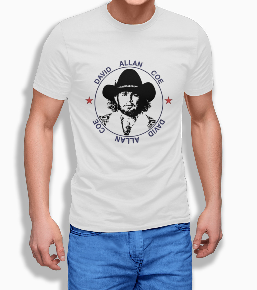 David Allan Coe Country Music Legend Vintage Cowboy Hat T-Shirt