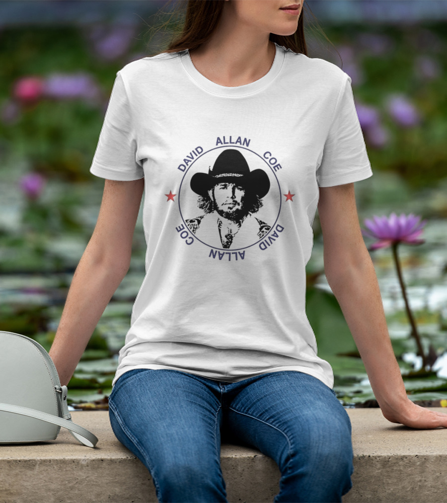 David Allan Coe Country Music Legend Vintage Cowboy Hat T-Shirt