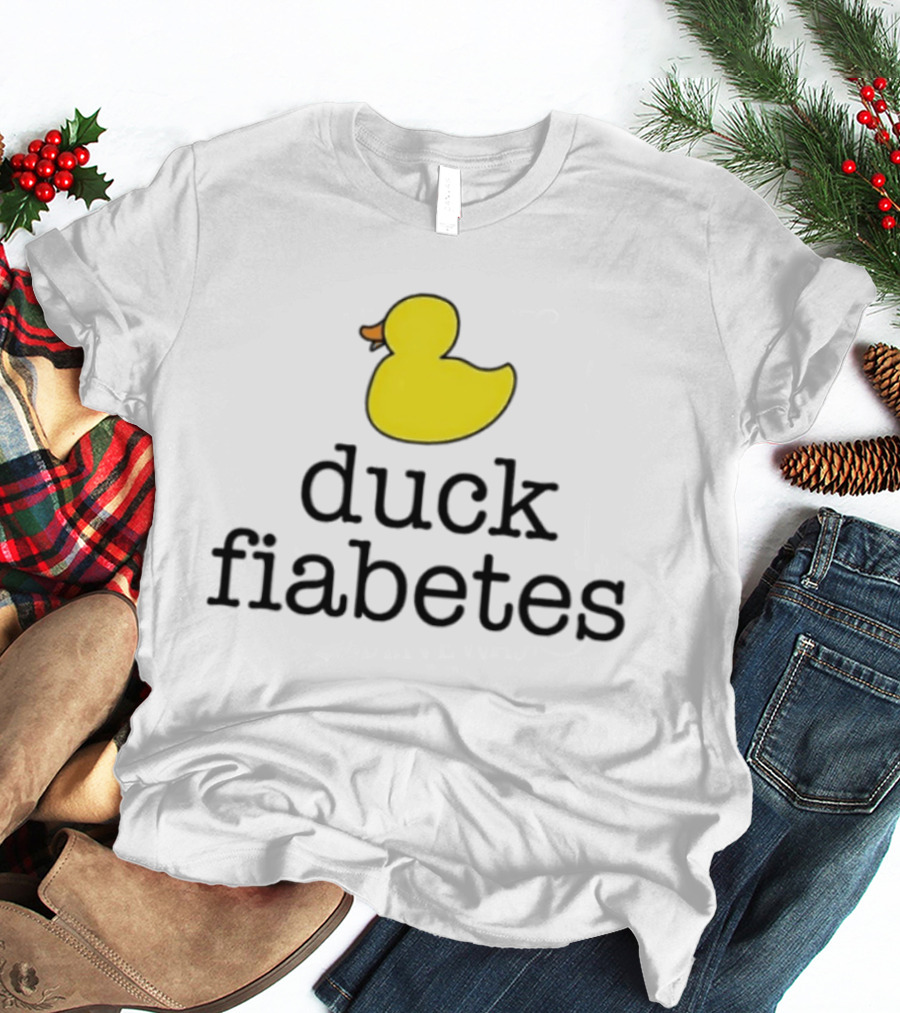 Duck Fiabetes Yellow Rubber Duck Diabetes Awareness T-Shirt