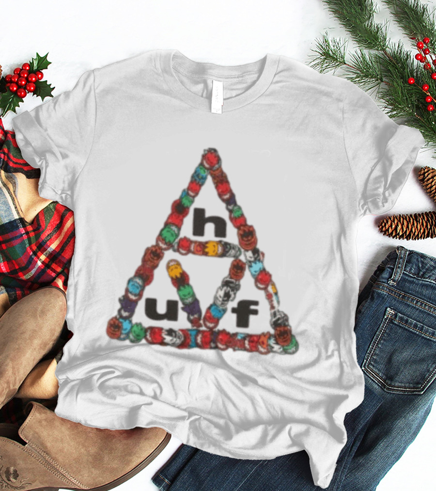Huf Worldwide Spitfire Sticker Triple Triangle Collaboration T-Shirt