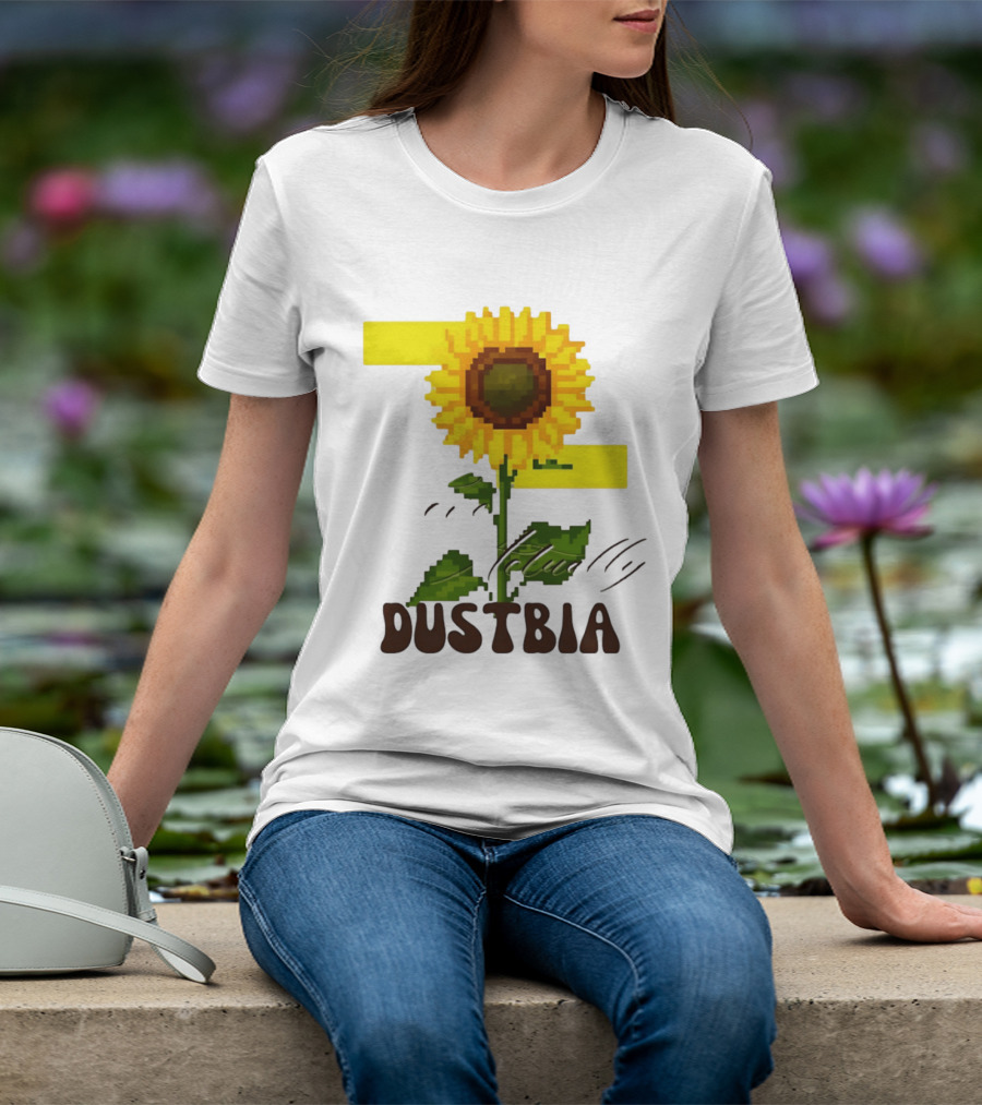 Love Actually Dustbia Pixel Sunflower T-Shirt