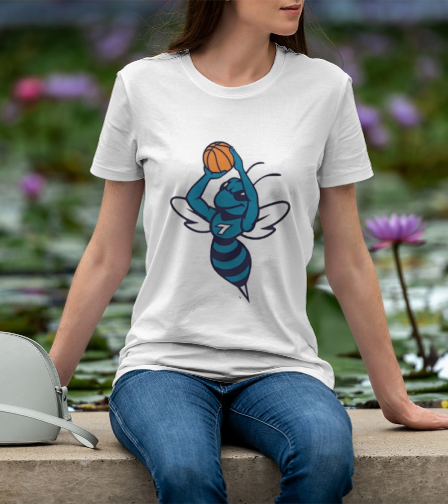 Original Charlotte Hornets Basketball Hornet Shooter T-Shirt