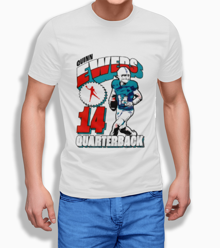 Quinn Ewers Miami Dolphins 14 Football Quarterback T-Shirt