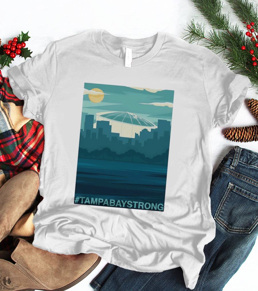 Tampa Bay Strong Skyline Tropicana Field Hashtag T T-Shirt