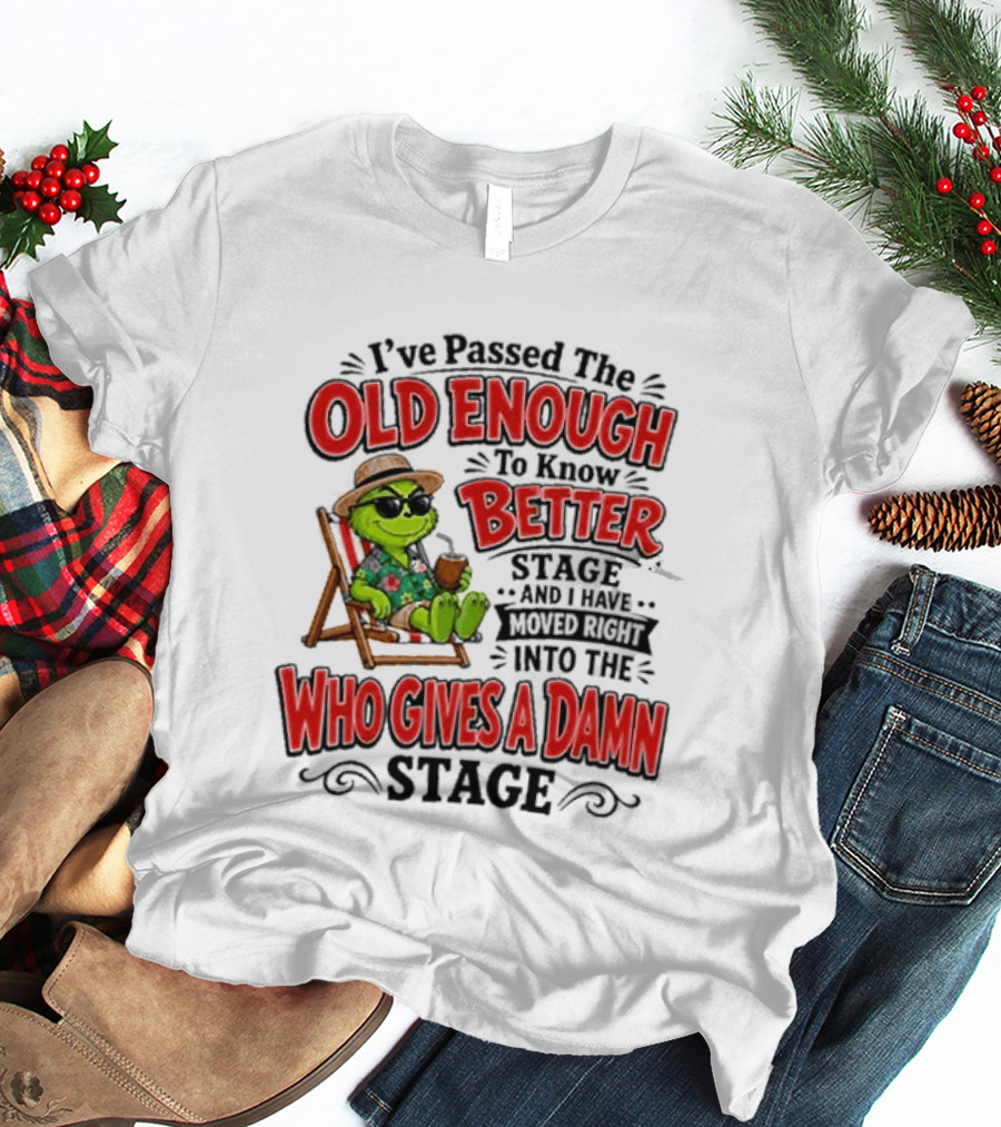 I've Passed Into The Grinch Old Enough To Know Better Who Gives A Damn Stage T-Shirt