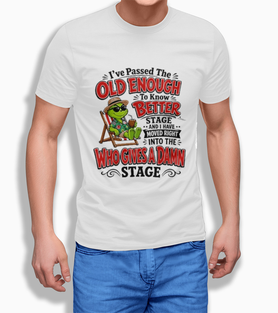 I've Passed Into The Grinch Old Enough To Know Better Who Gives A Damn Stage T-Shirt