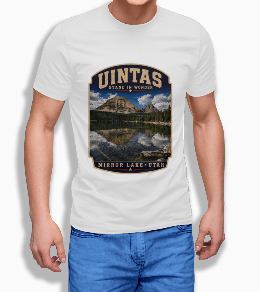 Uintas Stand In Wonder At Mirror Lake Utah T-Shirt