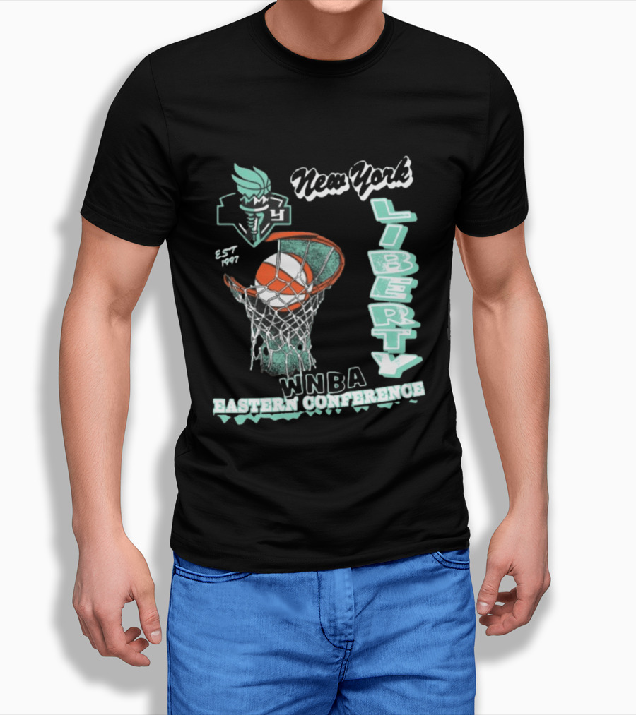New York Liberty WNBA Eastern Conference 47Brand Store 47 Foundation T-Shirt