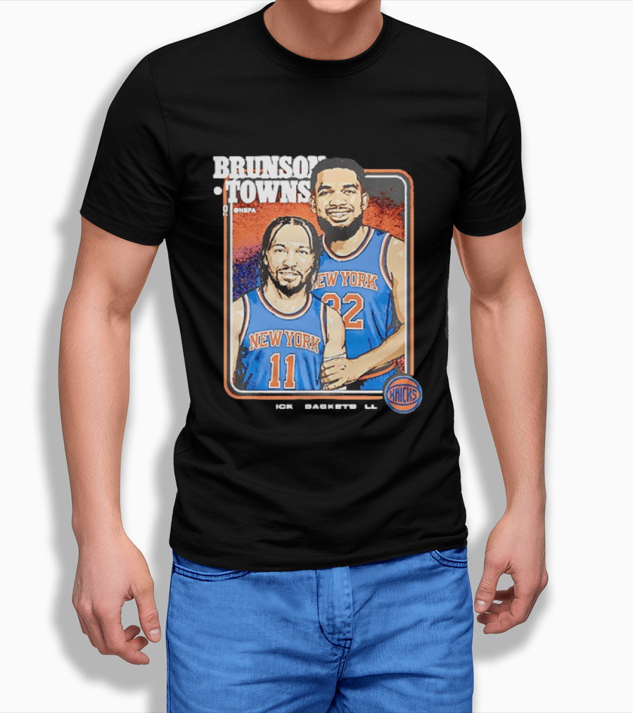 Brunson Towns NBA New York Knicks 11 32 Knicks Step Brothers T-Shirt