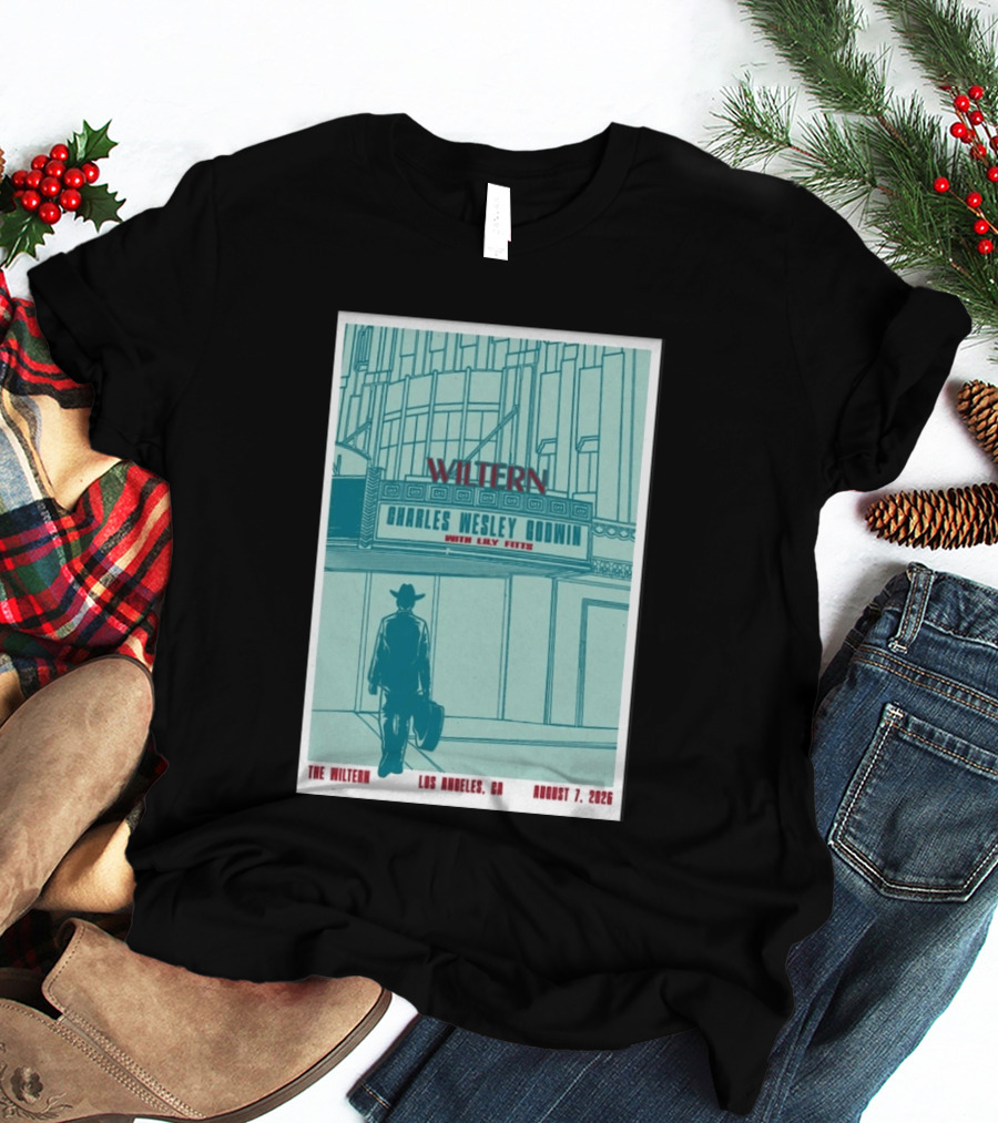 Charles Wesley Godwin Live At The Wiltern With Lilly Hiatt August 7 2026 Los Angeles CA T-Shirt