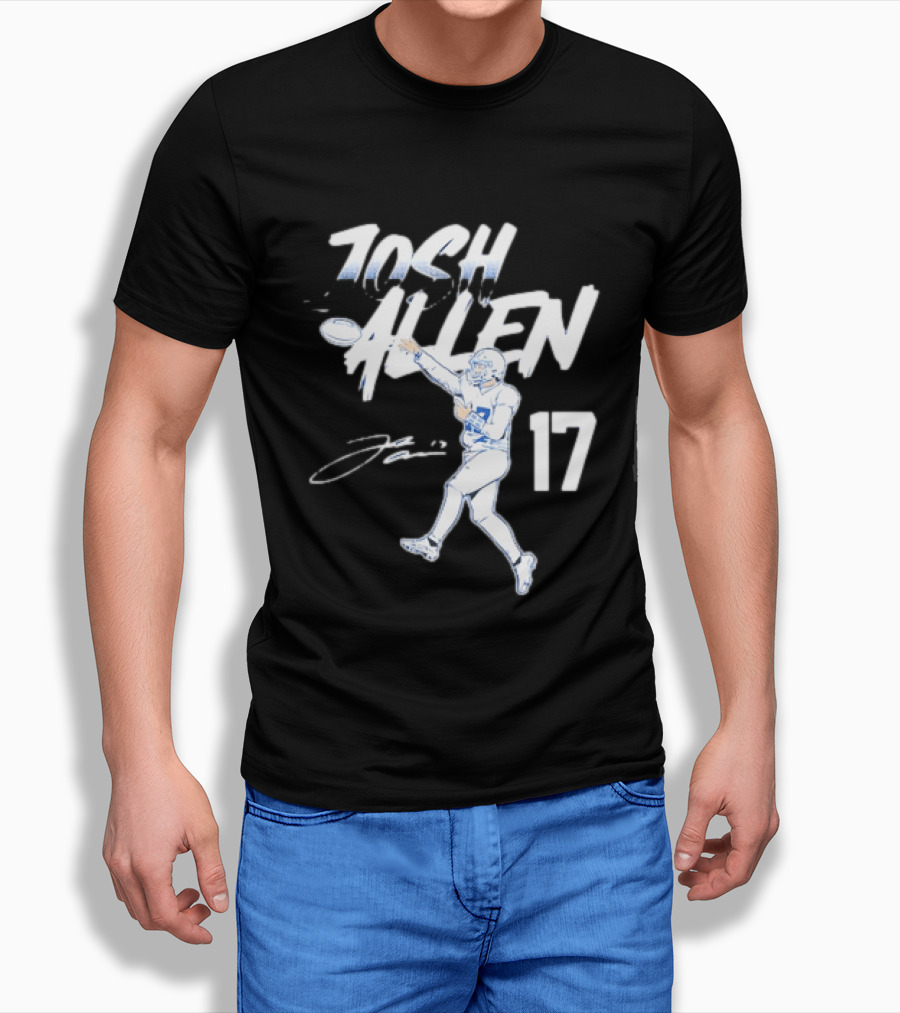 Josh Allen 17 Buffalo Bills Throwing T-Shirt
