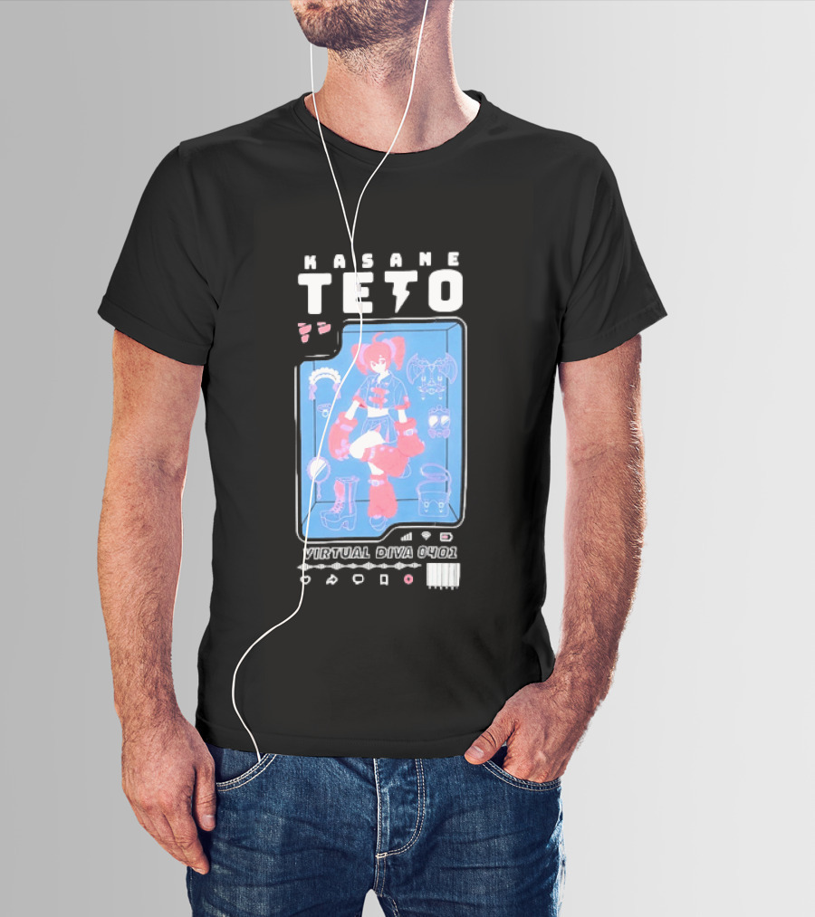 Kasane Teto Virtual Diva 0401 Vocaloid Anime Accessories And Outfit Collection T-Shirt