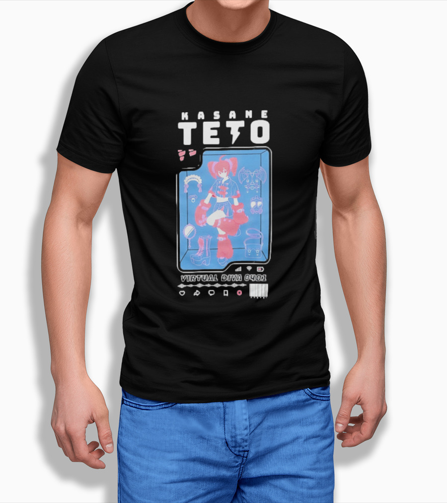 Kasane Teto Virtual Diva 0401 Vocaloid Anime Accessories And Outfit Collection T-Shirt
