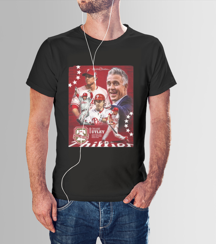 Phillies Nation Chase Utley 2026 Wall Of Fame Inductee Phillies T-Shirt