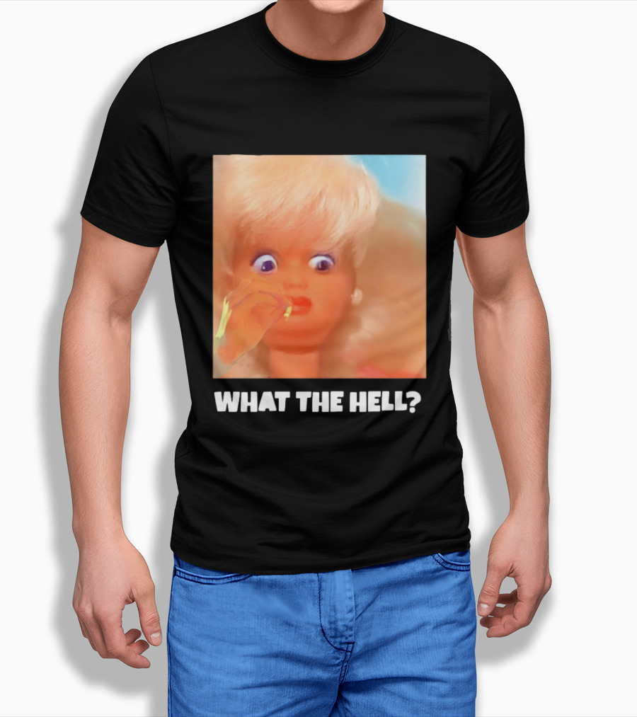 What The Hell Doll Meme Reaction Funny Expression T-Shirt
