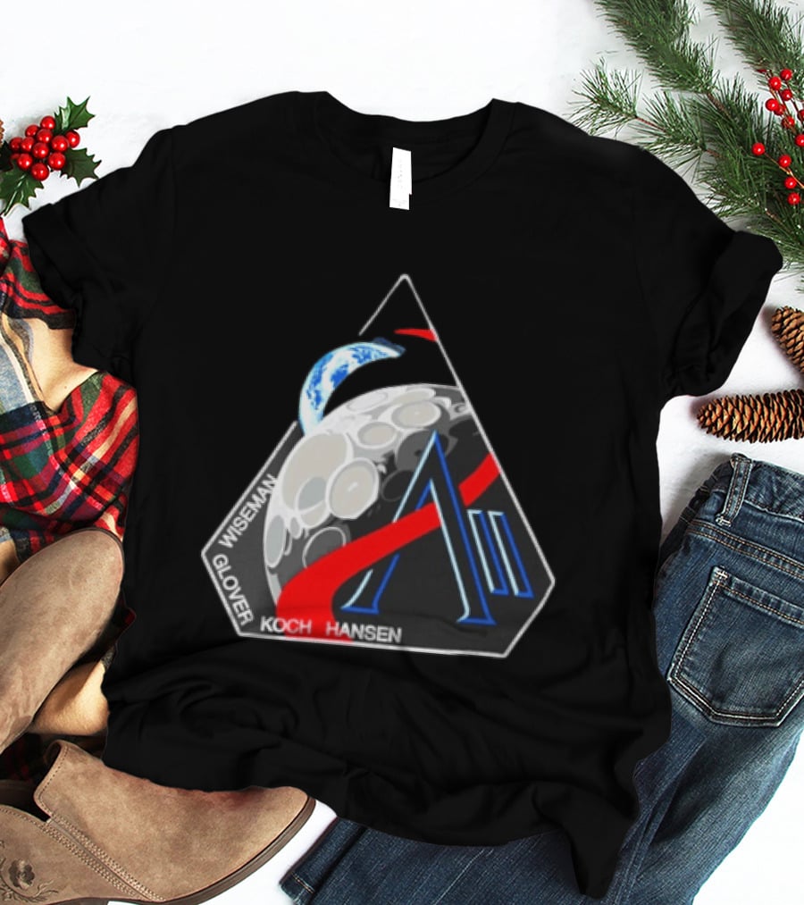 NASA Artemis 2 Mission Wiseman Glover Koch Hansen Moon Earth T-Shirt