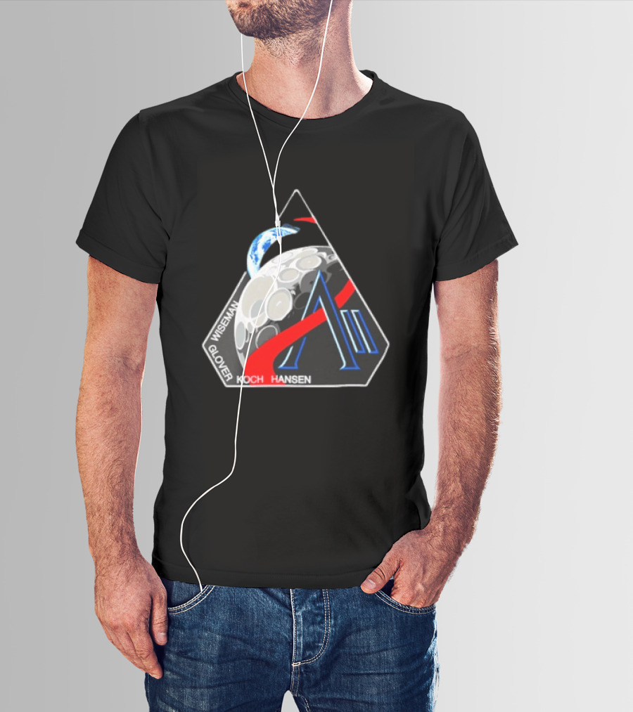 NASA Artemis 2 Mission Wiseman Glover Koch Hansen Moon Earth T-Shirt