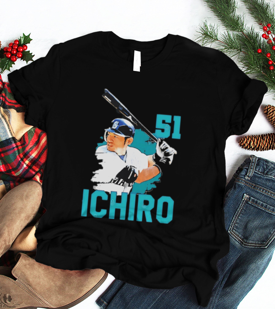 Ichiro Suzuki 51 Seattle Mariners MLB Baseball T-Shirt