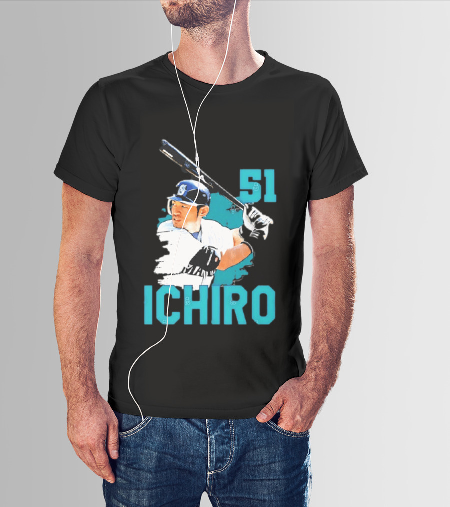 Ichiro Suzuki 51 Seattle Mariners MLB Baseball T-Shirt