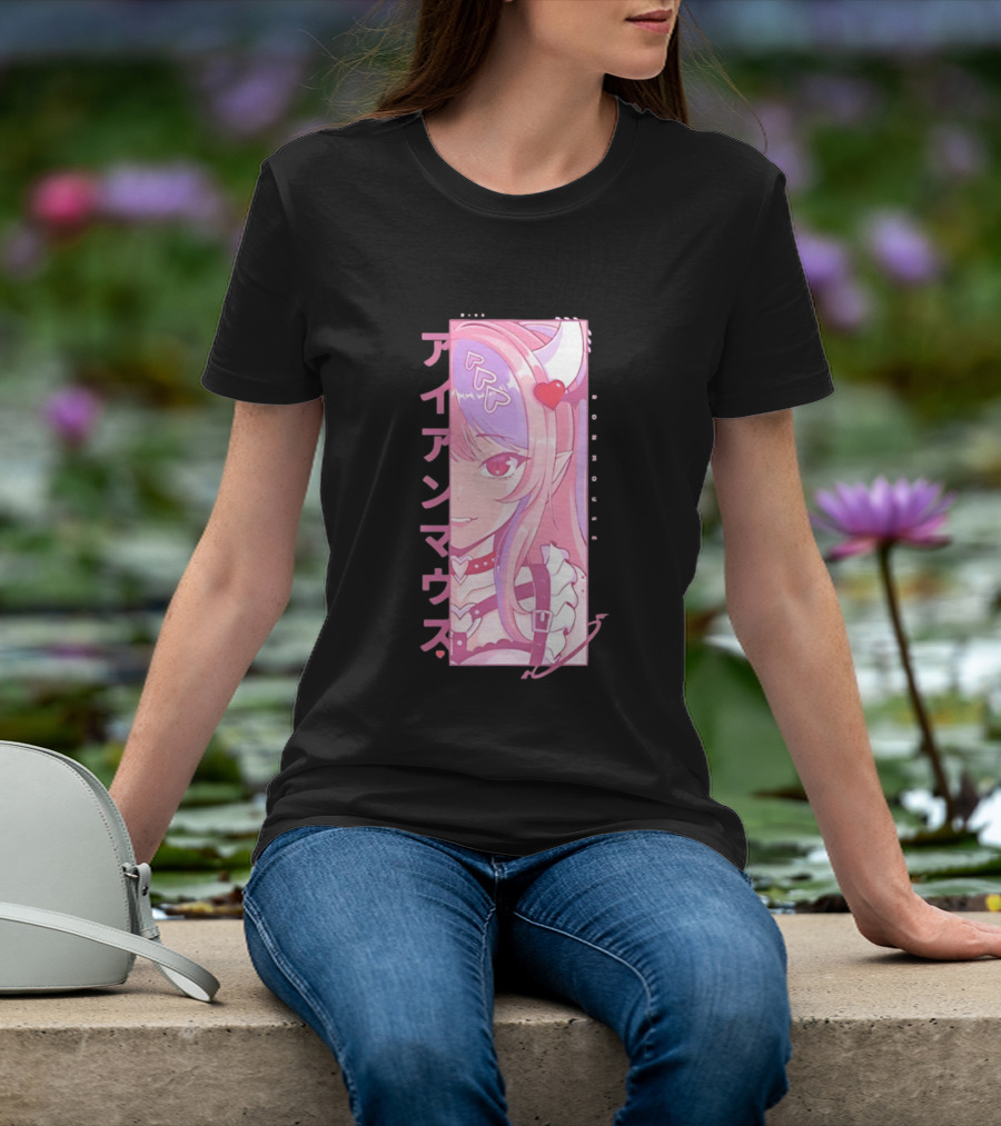 Ironmouse VTuber Kawaii Anime Katakana Panel T-Shirt