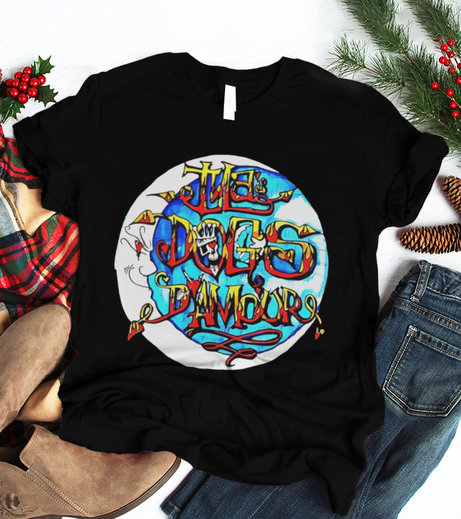 The Dogs D'Amour Iconic Band Logo Vibrant Skull T-Shirt