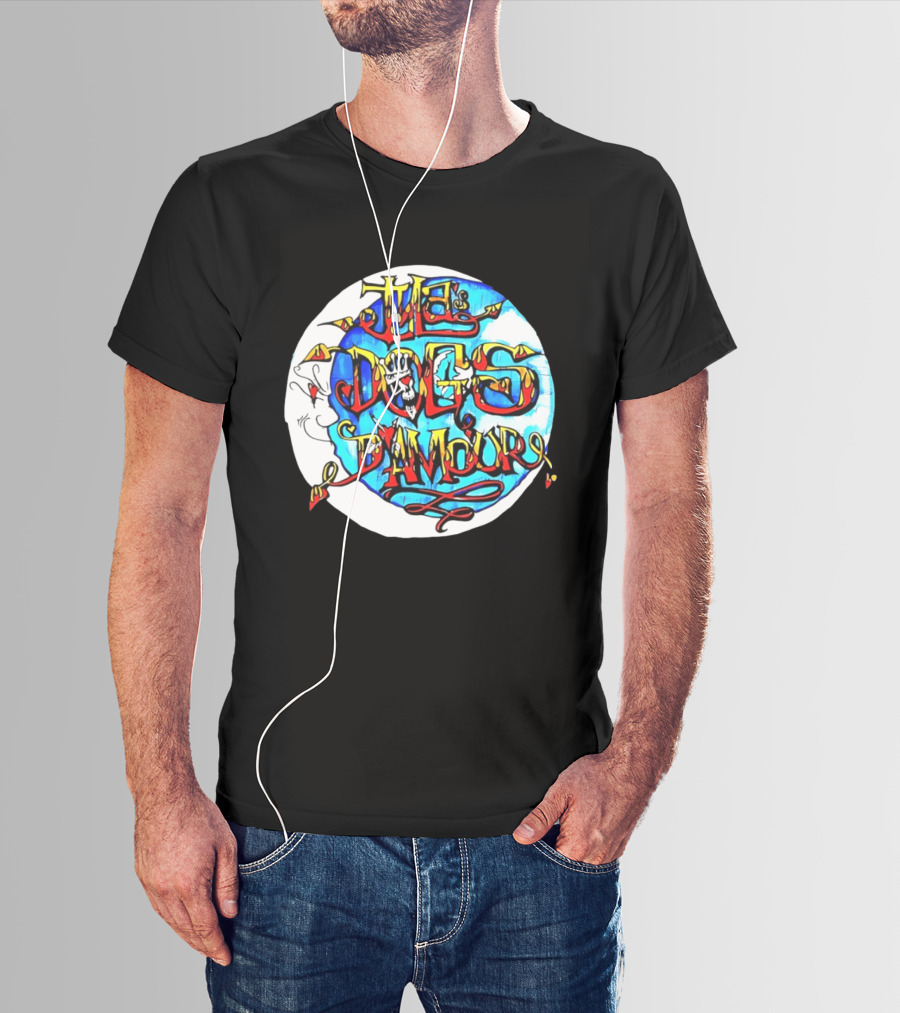 The Dogs D'Amour Iconic Band Logo Vibrant Skull T-Shirt