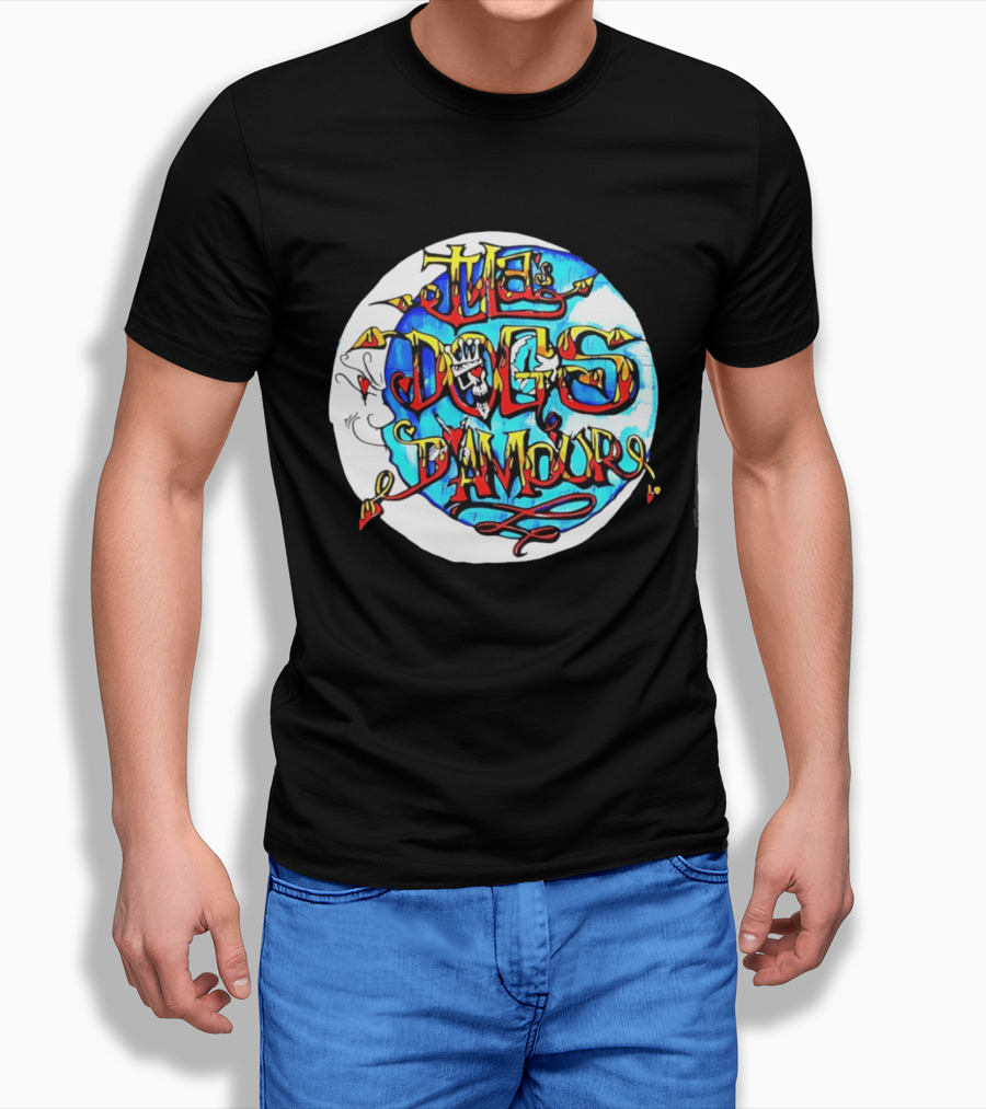 The Dogs D'Amour Iconic Band Logo Vibrant Skull T-Shirt