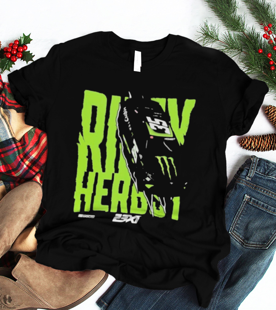 Riley Herbst 2023 23XI NASCAR Monster Energy Racing 98 T-Shirt