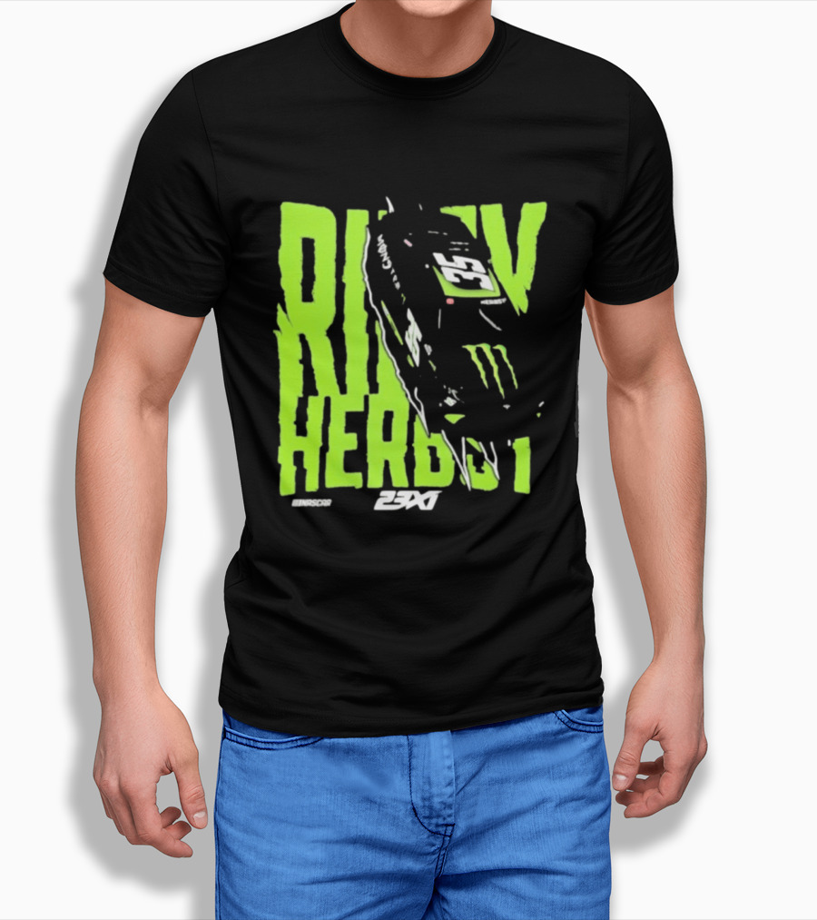 Riley Herbst 2023 23XI NASCAR Monster Energy Racing 98 T-Shirt
