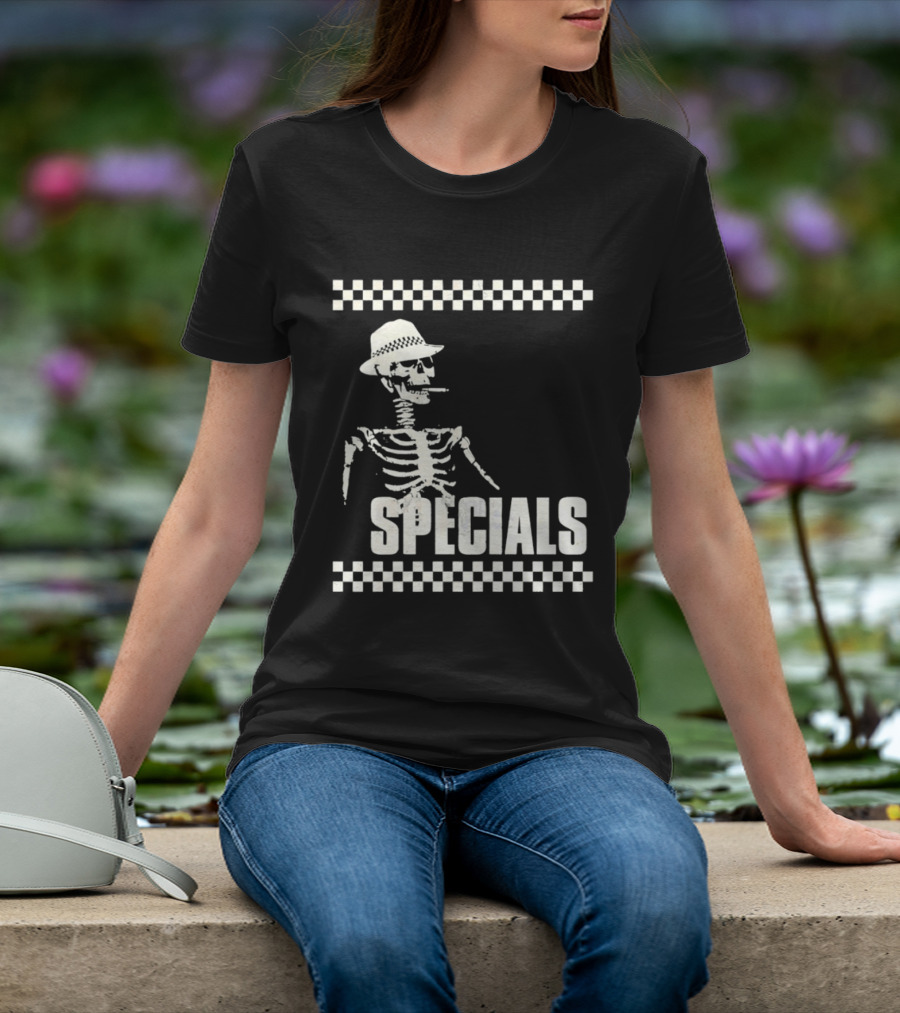 The Specials Skeleton Ska Band 2 Tone Distressed T-Shirt