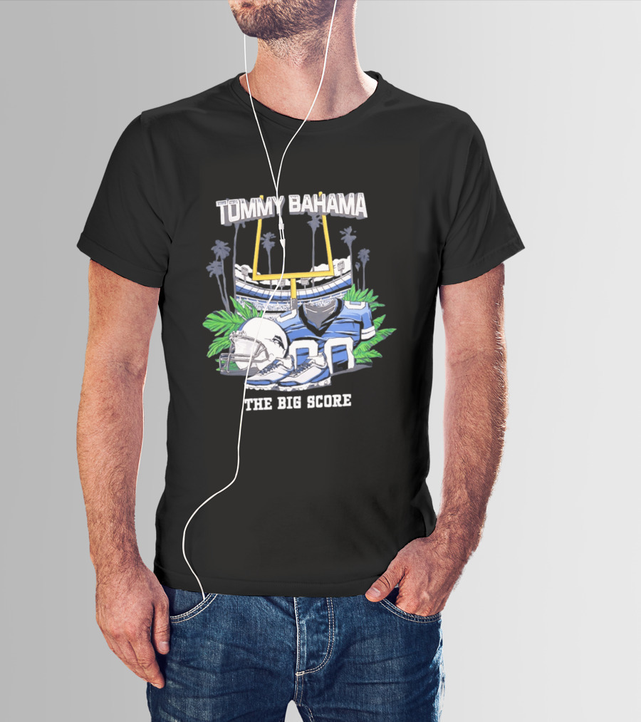 Tommy Bahama The Big Score Football Stadium Jersey And Gear T-Shirt