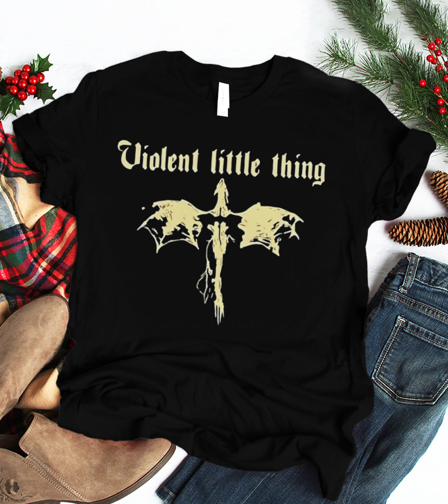 Violent Little Thing Dragon Fantasy Gothic T-Shirt