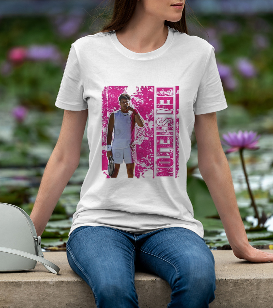 Ben Shelton Tennis Star Distressed Pink T-Shirt