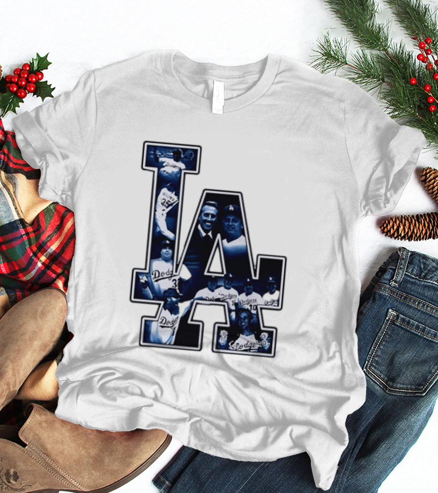 Los Angeles Dodgers Legends LA MLB Baseball Team Vintage Photography T-Shirt
