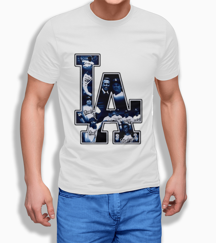 Los Angeles Dodgers Legends LA MLB Baseball Team Vintage Photography T-Shirt