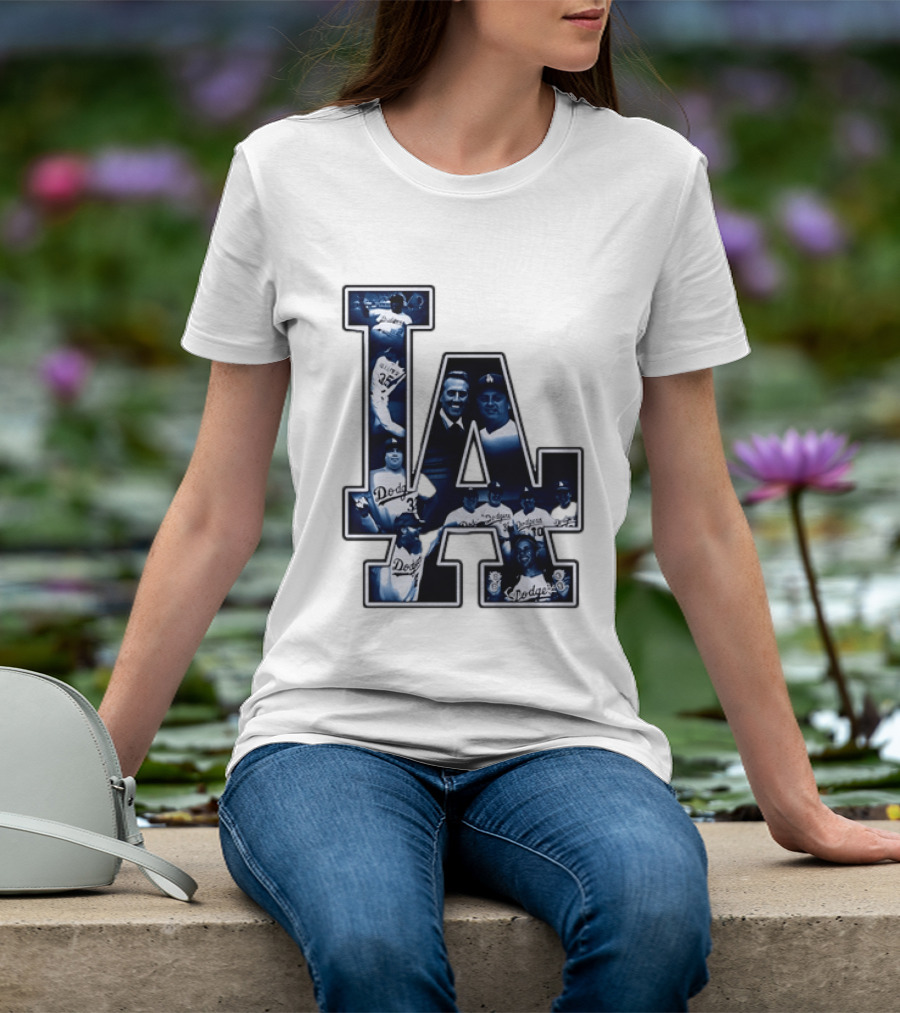 Los Angeles Dodgers Legends LA MLB Baseball Team Vintage Photography T-Shirt