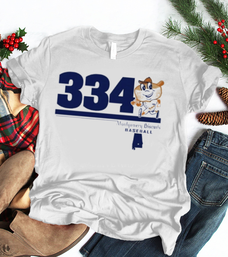 Montgomery Biscuits Baseball 334 Biscuits T-Shirt