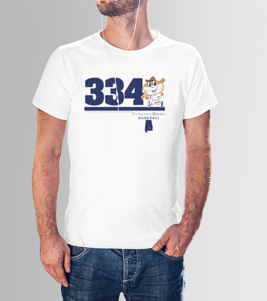 Montgomery Biscuits Baseball 334 Biscuits T-Shirt